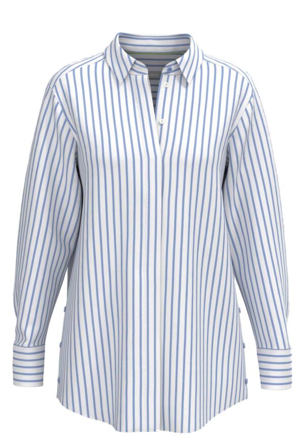 Bianca Blue And White Stripe Blouse