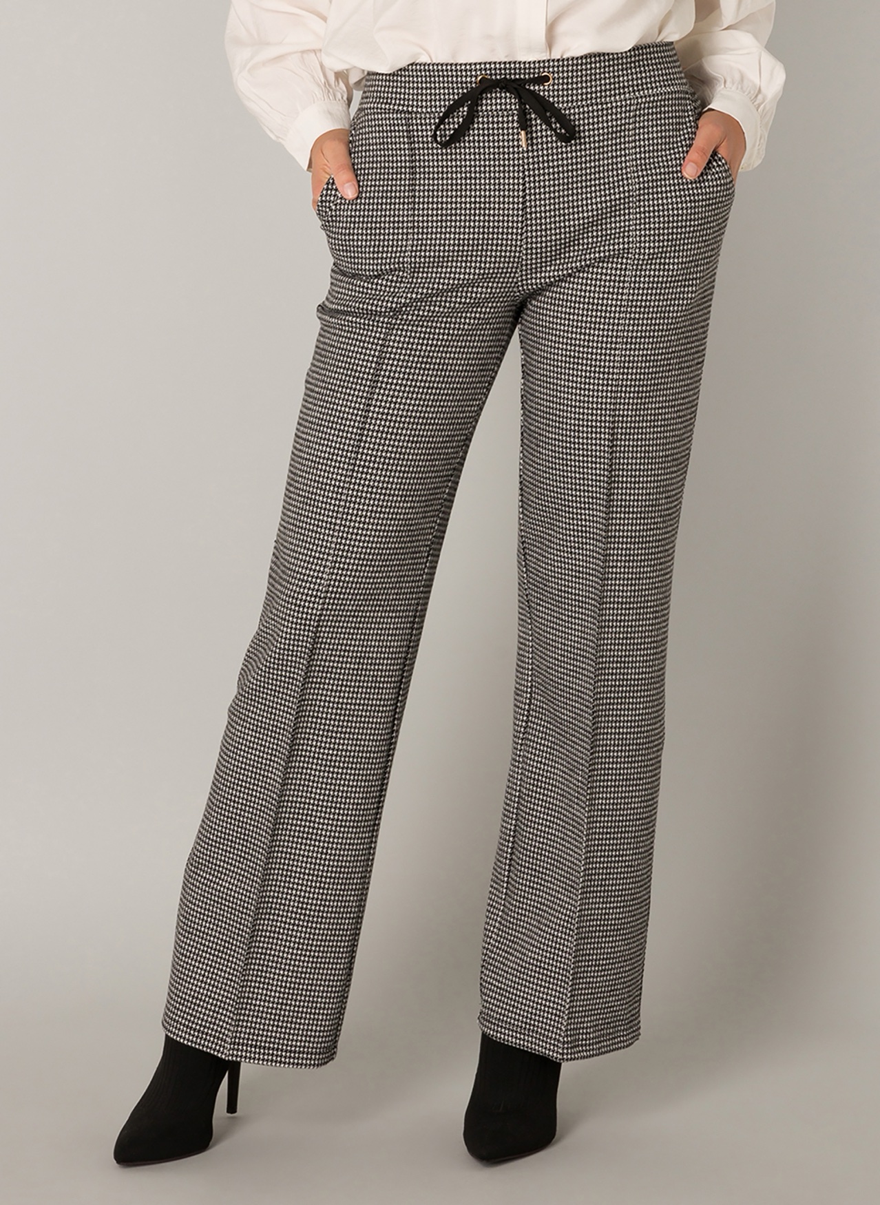 Yest Black And White Wide Leg Trousers